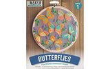 Leisure Arts Embroidery Kit 6" Butterfly - cross stitch kits for beginners - embroidery kit for beginners - embroidery kits for adults - embroidery kits for adults