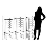 Hives and Honey Cabby Fully Locking Jewelry Cabinet, CHERRY Hives and Honey