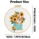 GLTAYLMY Dogs Embroidery Kit for Beginners with Pattern and Instructions,3 Pack Cross Stitch Kits,1 Plastic Embroidery Hoops,Threads and Needles,Needlepoint Kit for Adults