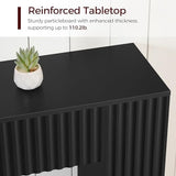 MAHANCRIS Modern Console Table, 47.2'' Black Entryway Table with Storage, Fluted Couch Table Behind Sofa, for Entrance, Foyer, Living Room, Bedroom, Dining Room, Black CTBK2501 MAHANCRIS