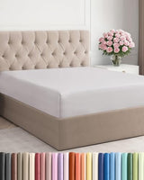 Full Fitted Bed Sheet - Bottom Single Fitted Sheet Only - Soft Hotel Luxury Bedding w/ 8-16 Inch Deep Pockets - Breathable, Cooling & Wrinkle Free - Easy-Care, Fade and Shrink Resistant - French Grey CGK Unlimited