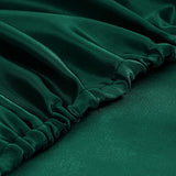 Homiest 4pcs Satin Sheets Set Luxury Silky Satin Bedding Set with Deep Pocket, 1 Fitted Sheet + 1 Flat Sheet + 2 Pillowcases (Queen Size, Blackish Green) Homiest