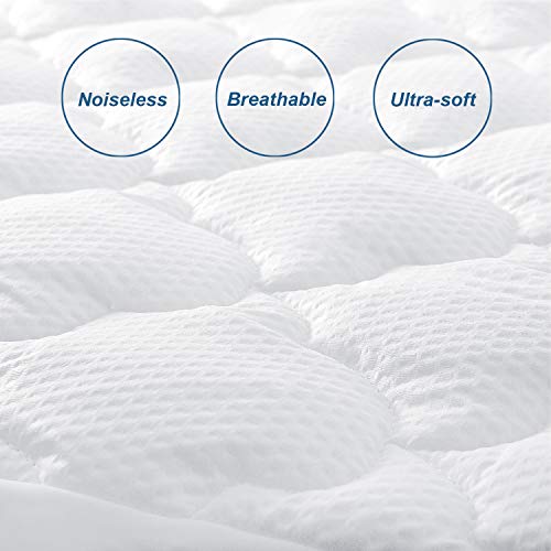 Queen Mattress Pad Thick Quilted Mattress Topper, Air Mattress Cover, Super Soft Breathable and Noiseless Down Alternative Fiber Extra Thick Mattress Pad with Deep Pocket Fits up to 23 Inch Mattress Moonsea