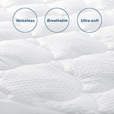 Queen Mattress Pad Thick Quilted Mattress Topper, Air Mattress Cover, Super Soft Breathable and Noiseless Down Alternative Fiber Extra Thick Mattress Pad with Deep Pocket Fits up to 23 Inch Mattress Moonsea