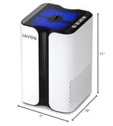 LOYTIO Air Purifiers for Home, HEPA Air Purifier Covers Up to 400 sq.ft Room, 24db Sleep Model, Night Light,3 Timers, with Aromatherapy for Bedroom, Dorm Room, Apartment, Kitchen-KJ7 Loytio