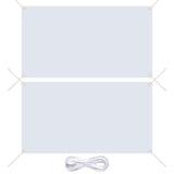 2 Pcs Blank Banners, Large White Thick Polyester Oxford Cloth Sublimation Banner with Hanging Rope, Blank DIY Signs for Outdoors Indoors Display Business Office Supply and Party Decoration(3.3x6Ft) GCTWFYK