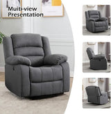 CANMOV Power Recliner Chair for Adults, Oversized Electric Recliner with Soft Cushion and Back, Upholstered Soft Fabric Reclining Chair for Living Room, Bedroom, Grey