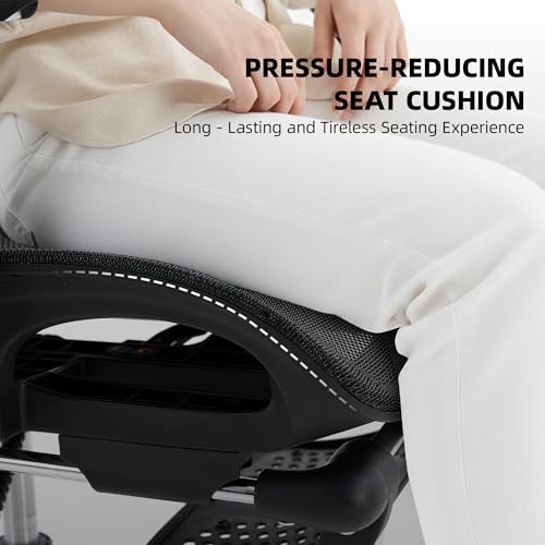 Opiesit Office Chair with 3D Adjustable Lumbar Support,Ergonomic Computer Chair,Adjustable Headrest and Armrests, 400lbs Capacity,Tilt-Swivel,Premium Mesh Desk Chair for Office,Home & Gaming (Grey) Opiesit
