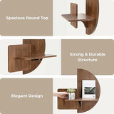 Behomes Soluna Solid Wood Floating Nightstand, Wall Mounted Nightstand, Floating Bedside Table for Bedroom and Living Room, Modern Rustic Wood Night Stand, Small Floating Shelf Accent, Walnut Behomes Furniture