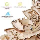 ROKR Marble Run 3D Wooden Puzzles Model Building Kits for Adults - Educational Project Brain Teaser, DIY Crafts for Adults & Kids (Fortress) ROKR