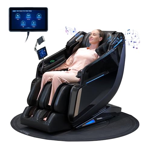 4D Massage Chair Full Body Zero Gravity SL-Track Real Relax Massage Chair Recliner-Shiatsu,Heat,Calf-Extension,20-Massage Technique,Thai Yoga Stretch,Foot Roller,AI Voice,Touch Screen,Wireless Charge Vosaky