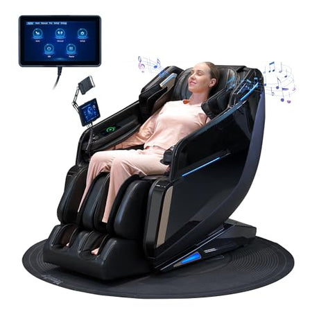 4D Massage Chair Full Body Zero Gravity SL-Track Real Relax Massage Chair Recliner-Shiatsu,Heat,Calf-Extension,20-Massage Technique,Thai Yoga Stretch,Foot Roller,AI Voice,Touch Screen,Wireless Charge Vosaky