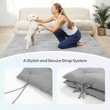 Syrinx Water Resistant Japanese Futon Mattress, Twin Size 75"x39", 2.5 Inch Thick Japanese Floor Mattress Tatami Mat, Foldable Floor Bed Sleeping Pad for Dormitory Guest Room Camping Syrinx
