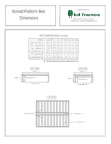 KD Frames Nomad Platform Bed - Cal King - Unfinished Natural Hardwood - Minimalist Swedish Design - Easy Assembly, No Box Spring Needed - Solid Wood Rectangular Bed Frame KD Frames