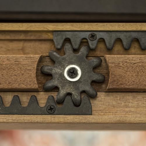 Walker Edison 6 to 8 Person Wood Modern Farmhouse Expandable Dining Room Table with Leaf Kitchen Dining Chairs, 60 Inch, Antique Black Walker Edison