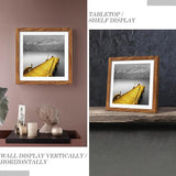 12x12 Picture Frames Solid Wood Display Pictures 10x10 or 8x8 with Mat or 12x12 without Mat - Each 12x12 Inch Square Photo Frames with 2 Mats Wooden Tiblue