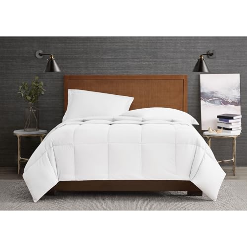 London Fog Garment Washed Solid Comforter Set White Microfiber 3-Piece King Comforter Set, Solid Themed, Adult and Teen, Oeko-TEX Certified LONDON FOG