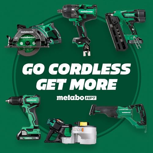 Metabo HPT 18V MultiVolt™ Straight Cordless Finish Nailer Kit, 16 Gauge Finish Nailer, (1) 18V 2.0Ah Lithium Ion Battery w/Fuel Gauge, Accepts Finish Nails, Lifetime Power Tool Warranty, NT1865DMST Metabo HPT