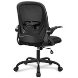 Primy Office Chair Ergonomic Desk Chair with Flip up Armrests Swivel Breathable Desk Mesh Computer Chair with Adjustable Lumbar Support and Height for Conference Room (Black) Primy