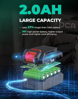 DCA Cordless Drill Set, 336 in-lbs Torque, 3/8" Keyless Chuck, Electric Power Drill with 2.0Ah Battery and Charger,18+1 Position,25-Piece 20V Drill Driver Kit, ADJZ2035 DCA