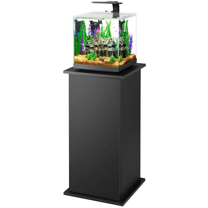 Aqueon Black Pedestal Aquarium Stand, 15" L X 15" W - WoodArtSupply