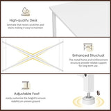 DAOUTIME White Computer Desk, 36 Inch Small Desk with Drawers, Home Office Desk with Storage Shelves for Bedroom, Living Room, Dorm, Vanity Desk for Small Spaces, White DAOUTIME