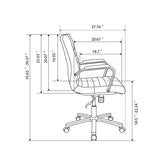 Realspace® Modern Comfort Winsley Bonded Leather Mid-Back Manager Office Chair, Brown/Black, BIFMA Compliant Realspace