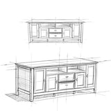 SIMPLIHOME Warm Shaker SOLID WOOD Universal TV Media Stand, 72 Inch Wide, Farmhouse Rustic, Living Room Entertainment Center, for Flat Screen TVs up to 80 Inch in Tobacco Brown SIMPLIHOME