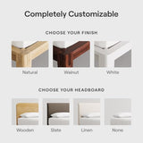Nectar Bamboo Platform Bed Frame - California King - Natural - Floating Center Support Legs - 12” Height - Tool Free Set Up - Contemporary and Durable - Sturdy Wooden Slats - Holds Up to 800 Pounds Nectar