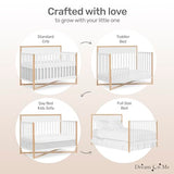 Dream On Me Owen 5-in-1 Convertible Crib, Vintage White Oak Dream On Me