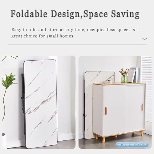 AMSXNOO Height Adjustable Standing Desk, No Assembly Folding Collapsible Computer Desk, Rolling Laptop Table for Workshop Home Office AMSXNOO