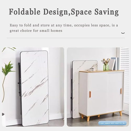 AMSXNOO Height Adjustable Standing Desk, No Assembly Folding Collapsible Computer Desk, Rolling Laptop Table for Workshop Home Office AMSXNOO