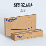 FLEXISPOT Electric Standing Desk Whole Piece 55 x 28 Inch Desktop Adjustable Height Desk Home Office Computer Workstation Sit Stand up Desk (White Frame + 55" Maple Top, 2 Packages) FLEXISPOT