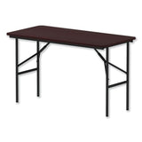 Alera FT724824MY Wood Look Folding Table, 48w x 24d x 29h, Mahogany Alera