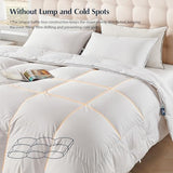 Pacific Coast Twin Comforter Filled with White Goose Down Bed Comforter, Fluffy All Season Luxury Hotel White Duvet Insert with 8 Loops, 68"x90" Pacific Coast