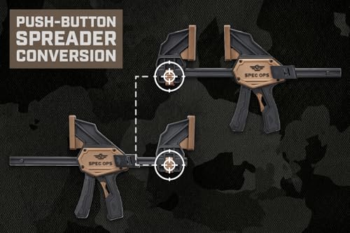 Spec Ops Trigger Clamp for Woodworking 37" Large One-Handed Bar Clamp/Spreader Heavy Duty 330 Lbs. Spec Ops