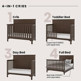 Child Craft Woodland 4-in-1 Convertible Crib, Baby Crib Converts to Day Bed, Toddler Bed and Full Size Bed, 3 Adjustable Mattress Positions, Non-Toxic, Baby Safe Finish (Brushed Truffle) Child Craft