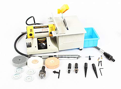 Multifunctional Bench Lathe Machine Electric Grinder Polisher Driller for Jade Jewellery Chisel Carving Woodworking saw(220V) YUCHENGTECH