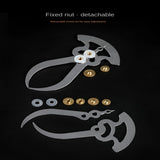 Smgda Stainless Steel Feeler Gauge, Thickness Gauge, Depth Gauge, Inner Outer Diameter Ruler, Inside/Outside Caliper, Pocket Ruler Imperial Measuring Tool for Measure Gap Width/Thickness Woodturning Smgda