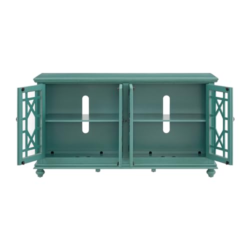 Martin Svensson Home Elegant TV Stand, 63" W x 35" H, Antique Teal Martin Svensson Home