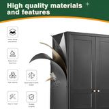 Letaya Black Storage Cabinet with Adjustable Shelves-Metal Home Kitchen Pantry Cabinets with Doors,Organization Locker for Cupboard/Bedroom/Dining/Living/Bathroom/Office/Garage Room Letaya