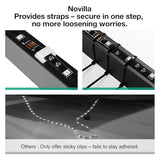 Novilla Floating Bed Frame with LED Lights, Modern Platform Queen Bed Frame with Mattress Slide Stopper, Easy Assembly, No Box Spring Needed, Noise Free Novilla