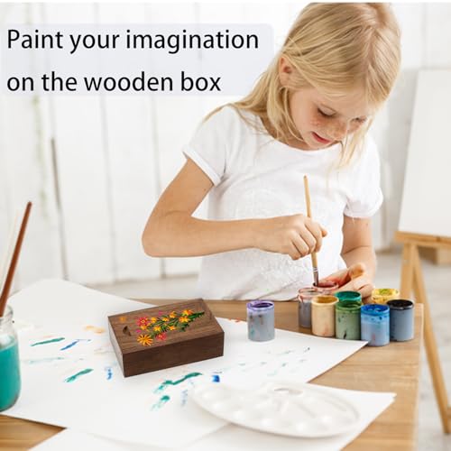 TATMOHIK Small Wood Gift Box with Sliding Lid, Sliding Top Tiny Wooden Keepsake Box USB Box for Family/Friends/Photographer/Client(Walnut TATMOHIK