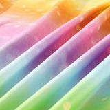IngeCrafts Rainbow Galaxy Sheet Set Twin Size, 4-Piece Bedding with Glitter Star Ombre Design - Ultra-Soft Microfiber for Kids, Girls, Teens (Pink Color, Twin) IngeCrafts