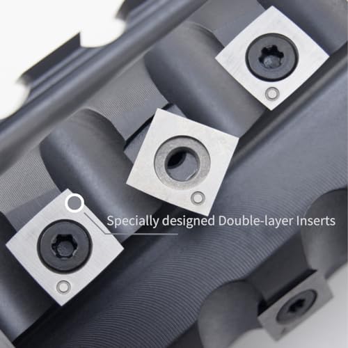 ELEPHAS - 8" Woodworking Tool Spiral Cutter head and Helical cutterhead for jointer, 4 rows 28 inserts ELEPHAS