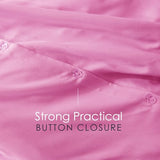 Hearth & Harbor Light Pink Duvet Cover Full Size - 3 Piece Soft Double Brushed Bedding Set - Includes 1 Full Duvet Cover with Button Closure 80x90 inches and 2 Pillow Shams Hearth & Harbor
