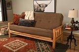Kodiak Futons Lodge Futon in Natural Finish with Marmont Mocha Mattress, Brown, Full (760916) Kodiak Furniture