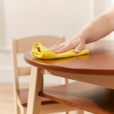 ECR4Kids Hideaway Table and Chair Set, Kids Furniture, Dark Walnut/Antique White, 3-Piece ECR4Kids