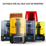 ANYCUBIC 3D Printer Resin Bundle, 405nm High Precision Fast Curing UV Photopolymer Resin for LCD 3D Printing, 4Packs*1kg Grey, 4kg in Total