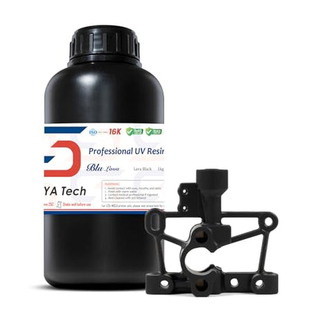 Siraya Tech Blu Lava Black: Ultra-Tough PC-Like 3D Printing Resin | High-Strength, High-Resolution, Functional Printing, Engineering-Grade Printer Resin for LCD/DLP Printers (1kg) Siraya Tech